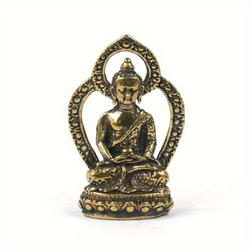 Car Accessories Bangi - 1Pc Mini Buddha Statue Copper Fengshui