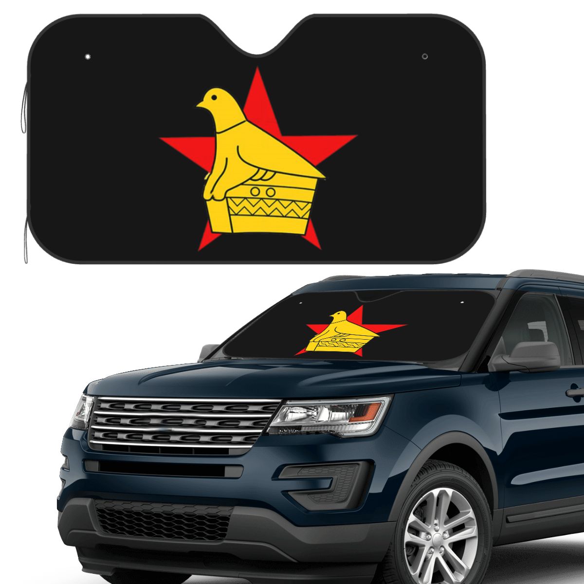Car Accessories Zimbabwe - Zimbabwe Cricket Board Custom Sticker Sunshade