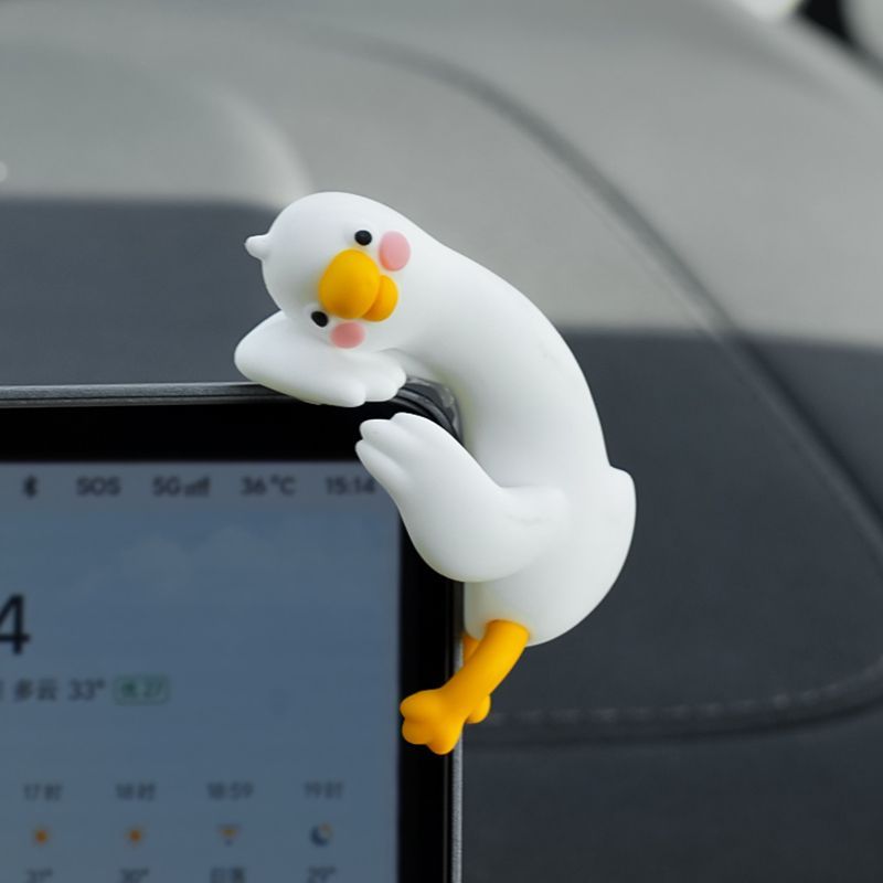 Cute Cartoon White Duck Car Di - огляд і ціна Car Accessories Hanging