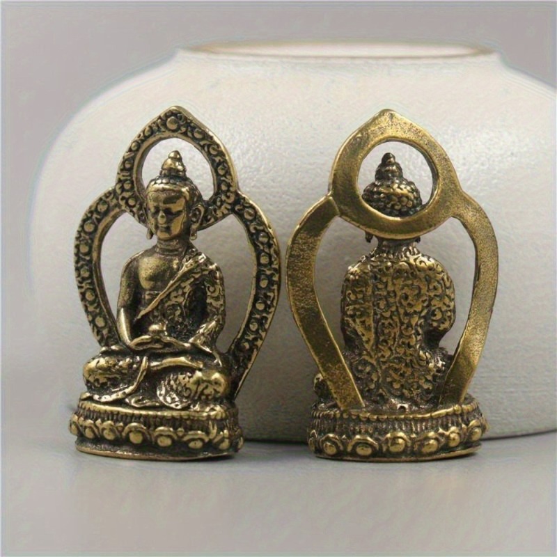 1Pc Mini Buddha Statue Copper  - огляд і ціна Car Accessories Bangi