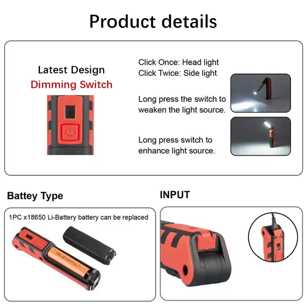 Dimmable COB LED Work Light US - огляд і ціна Car Accessories Hanging