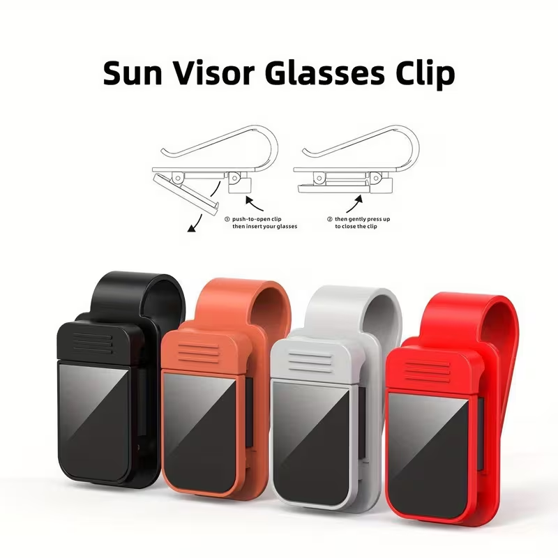Sun Visor Sunglasses Holder fo - огляд і ціна Car Accessories For Interior
