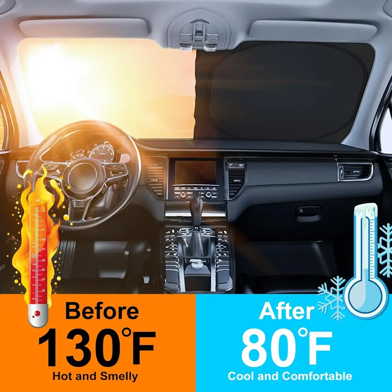 Car Sunshade Front Windshield  - огляд і ціна Car Accessories For Interior